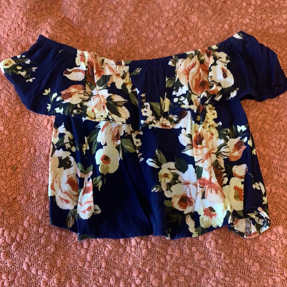 Floral off the shoulder top